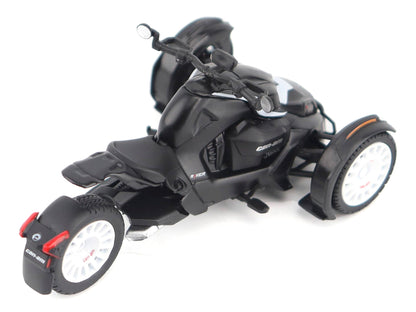 Can-Am Ryker Rally 3-Wheel Motorcycle Ghost Black 1/32 Diecast Model