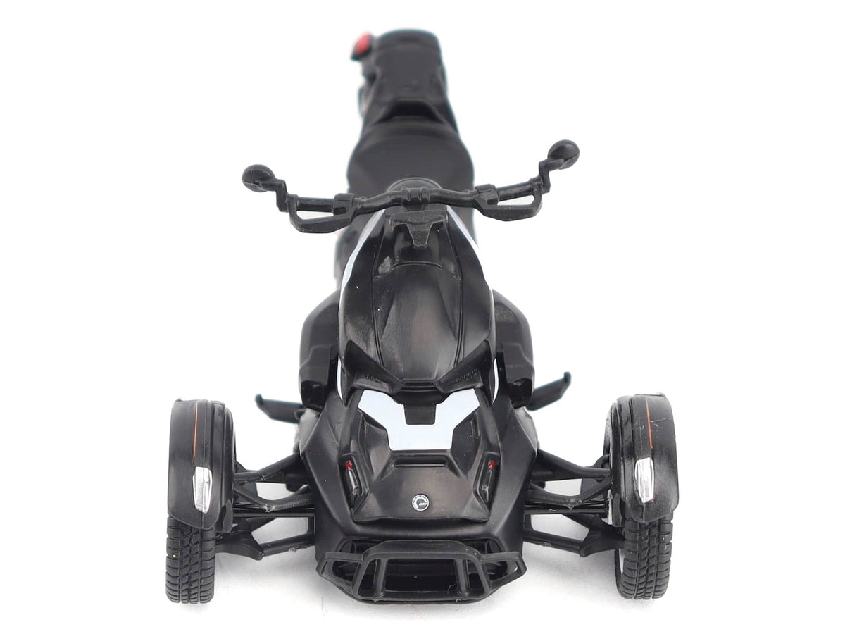 Can-Am Ryker Rally 3-Wheel Motorcycle Ghost Black 1/32 Diecast Model