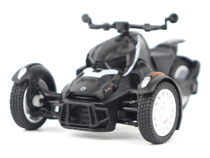 Can-Am Ryker Rally 3-Wheel Motorcycle Ghost Black 1/32 Diecast Model
