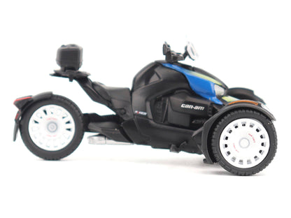 Can-Am Ryker Rally 3-Wheel Motorcycle Galactic Blue and Black 1/32 Diecast Model
