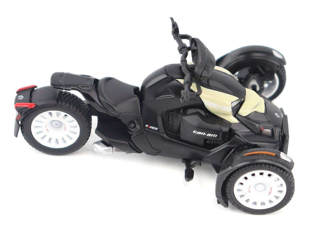 Can-Am Ryker Rally 3-Wheel Motorcycle Sand Storm and Black 1/32 Diecast Model