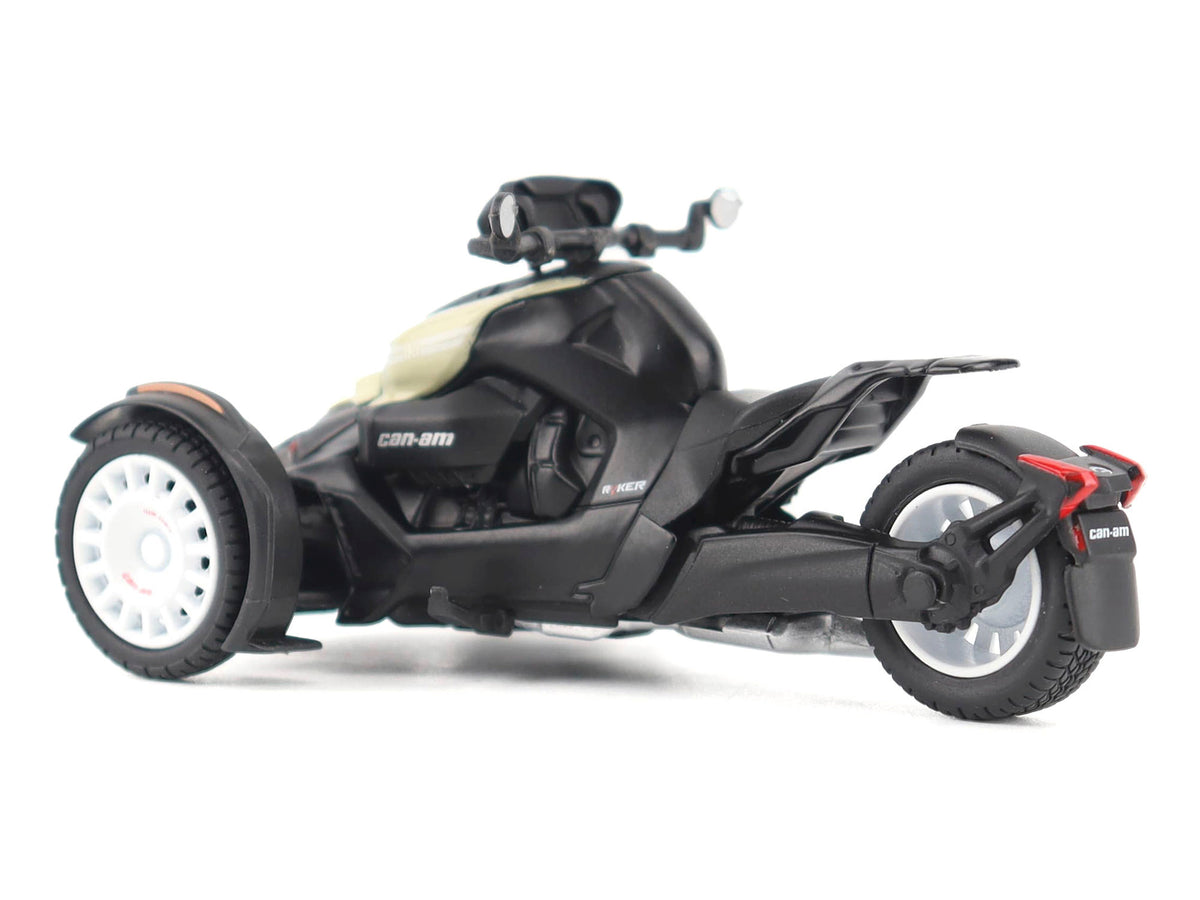 Can-Am Ryker Rally 3-Wheel Motorcycle Sand Storm and Black 1/32 Diecast Model