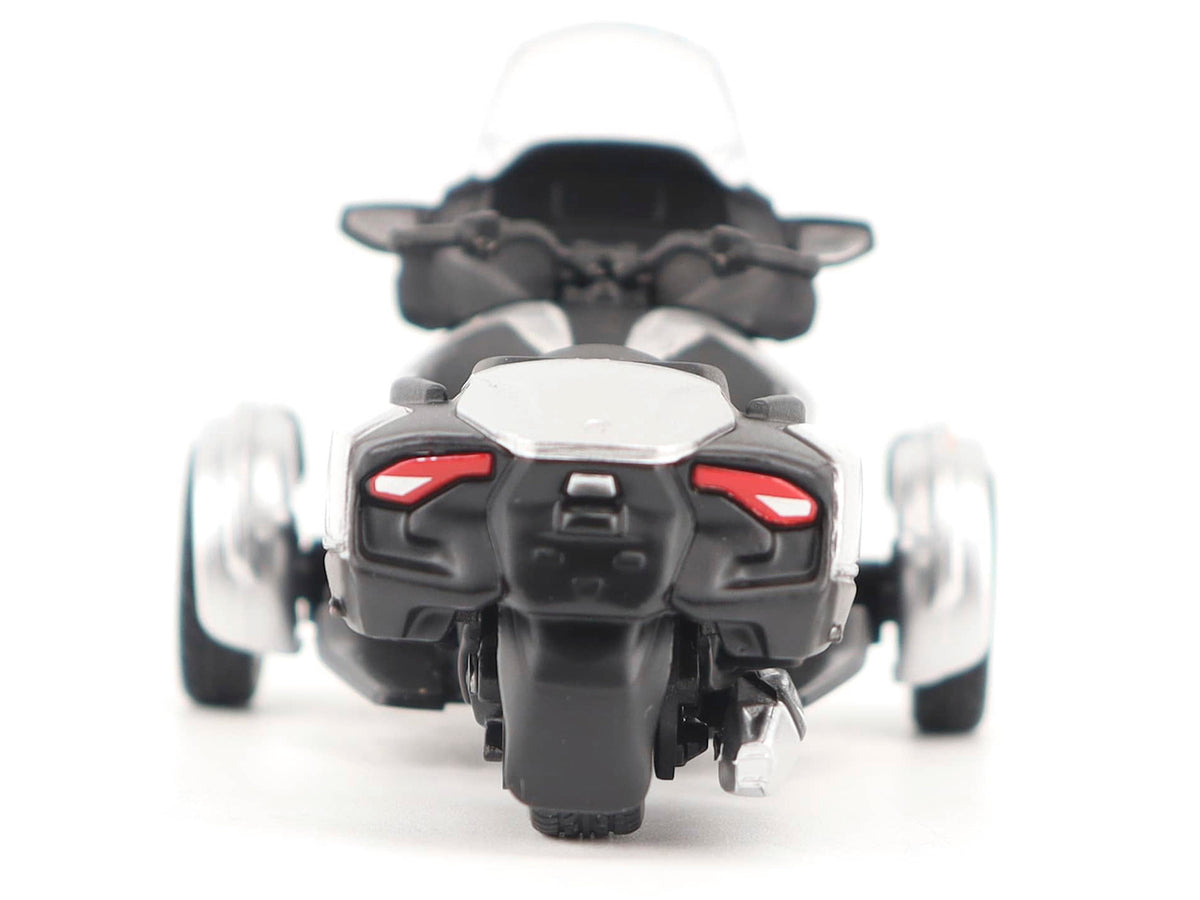 Can-Am Spyder RT 3-Wheel Motorcycle Hyper Silver Metallic with Driver Figure 1/32 Diecast Model