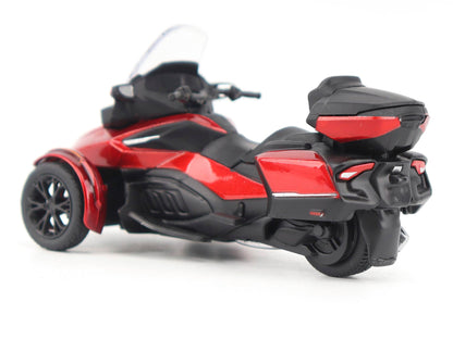 Can-Am Spyder RT Limited 3-Wheel Motorcycle Deep Marsala Red Metallic with Driver Figure 1/32 Diecast Model