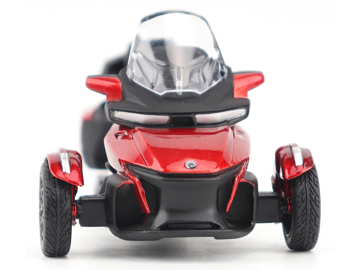 Can-Am Spyder RT Limited 3-Wheel Motorcycle Deep Marsala Red Metallic with Driver Figure 1/32 Diecast Model