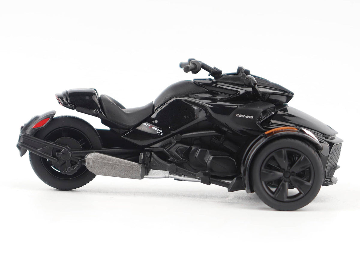 Can-Am Spyder F3 3-Wheel Motorcycle Steel Black Metallic 1/32 Diecast Model