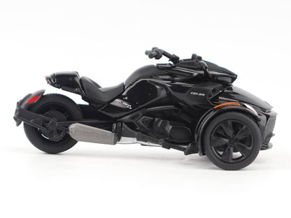 Can-Am Spyder F3 3-Wheel Motorcycle Steel Black Metallic 1/32 Diecast Model