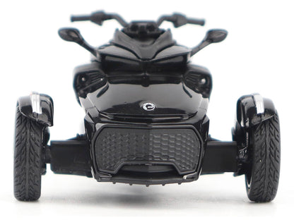Can-Am Spyder F3 3-Wheel Motorcycle Steel Black Metallic 1/32 Diecast Model
