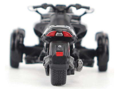 Can-Am Spyder F3 3-Wheel Motorcycle Steel Black Metallic 1/32 Diecast Model