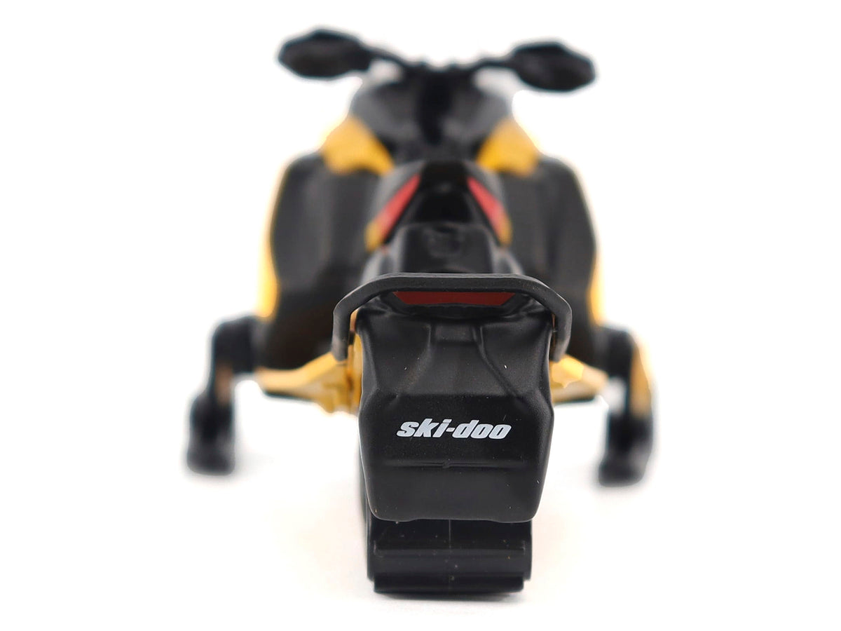 Ski-Doo MXZ Blizzard (Trail Segment) Neo Yellow and Ski-Doo MXZ 120cc (Kid's Model) Neo Yellow Set of 2 Snowmobiles 1/32 Diecast Models
