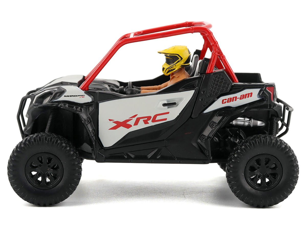 Can-Am Maverick Sport XRC 1000R Red and Gray with Driver Figure 1/32 Diecast Model