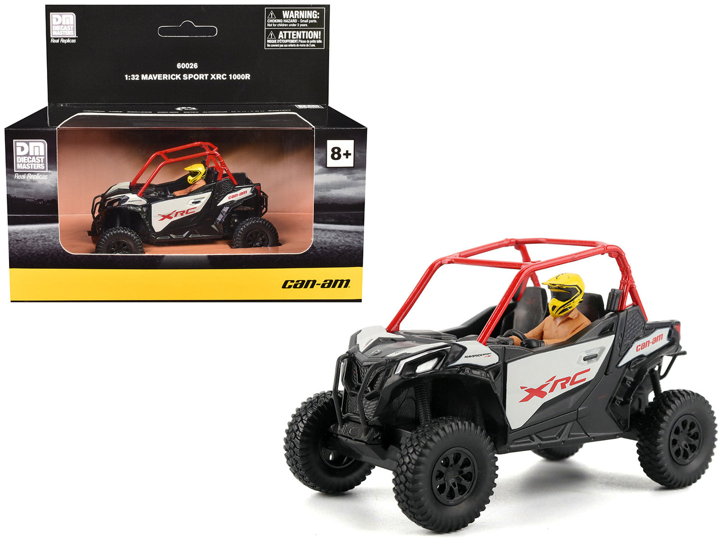 Can-Am Maverick Sport XRC 1000R Red and Gray with Driver Figure 1/32 Diecast Model