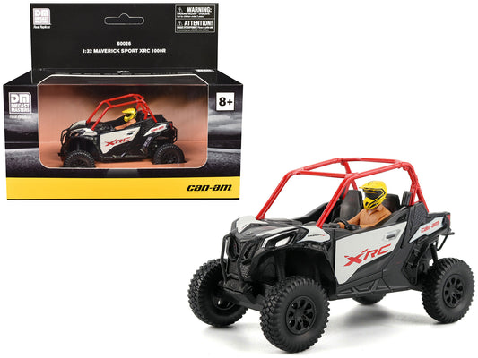 Can-Am Maverick Sport XRC 1000R Red and Gray with Driver Figure 1/32 Diecast Model