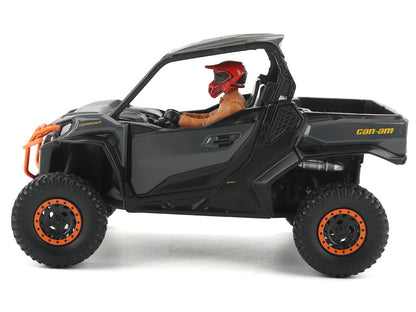Can-Am Commander XT-P 1000R Gray and Orange with Driver Figure 1/32 Diecast Model