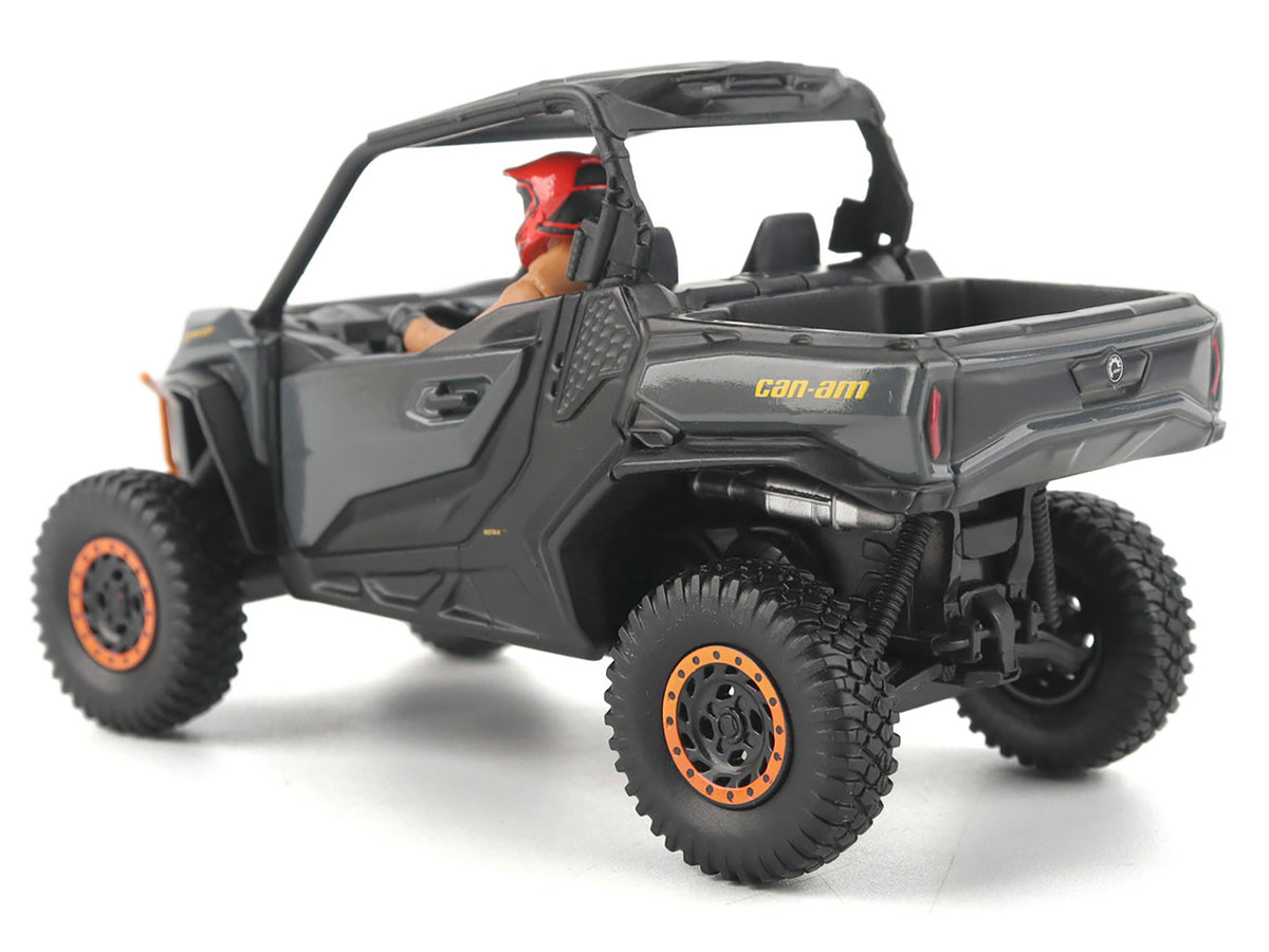 Can-Am Commander XT-P 1000R Gray and Orange with Driver Figure 1/32 Diecast Model