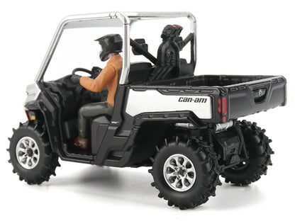 Can-Am Defender XMR Silver Metallic and Black with Driver Figure 1/32 Diecast Model
