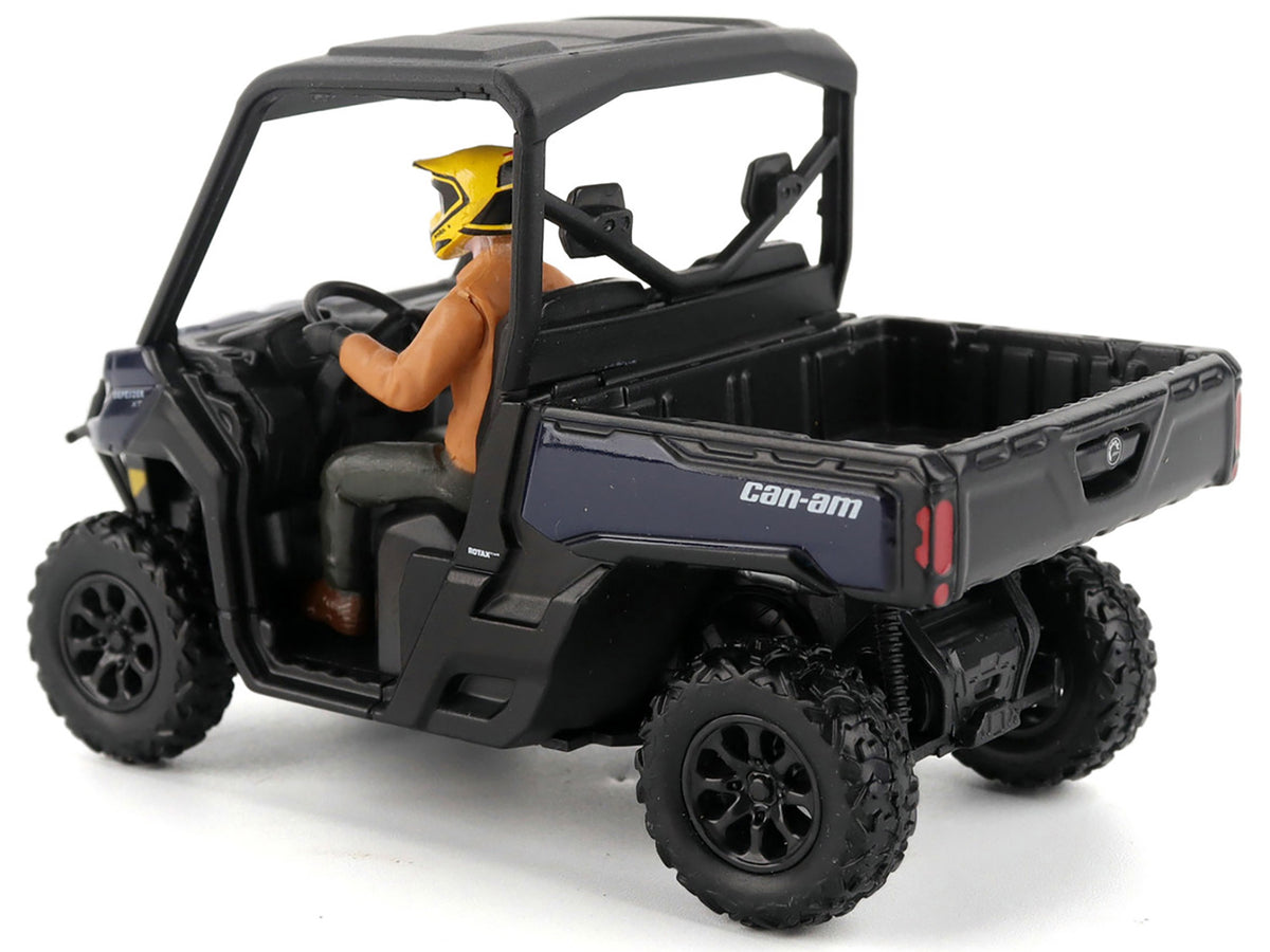 Can-Am Defender XT HD9 Navy Blue and Black with Driver Figure 1/32 Diecast Model