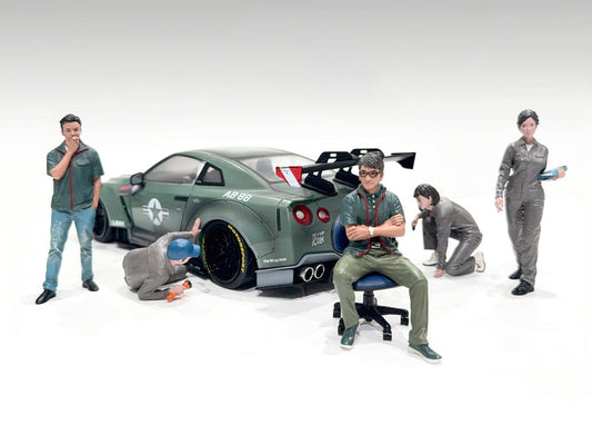 "Top Tuners" 5 piece Figure Set "Premium" Series for 1/24 Scale Models