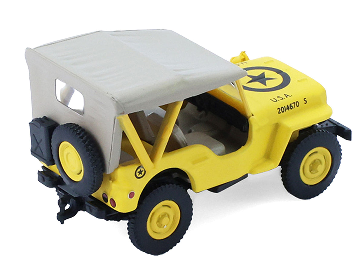 1942 Willys MB Jeep "Control Jeep - U.S. Army Air Forces" Yellow with Beige Top "Battalion 64" Series 6 1/64 Diecast Model Car