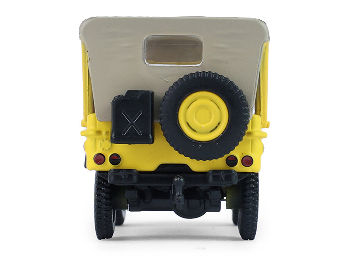 1942 Willys MB Jeep "Control Jeep - U.S. Army Air Forces" Yellow with Beige Top "Battalion 64" Series 6 1/64 Diecast Model Car