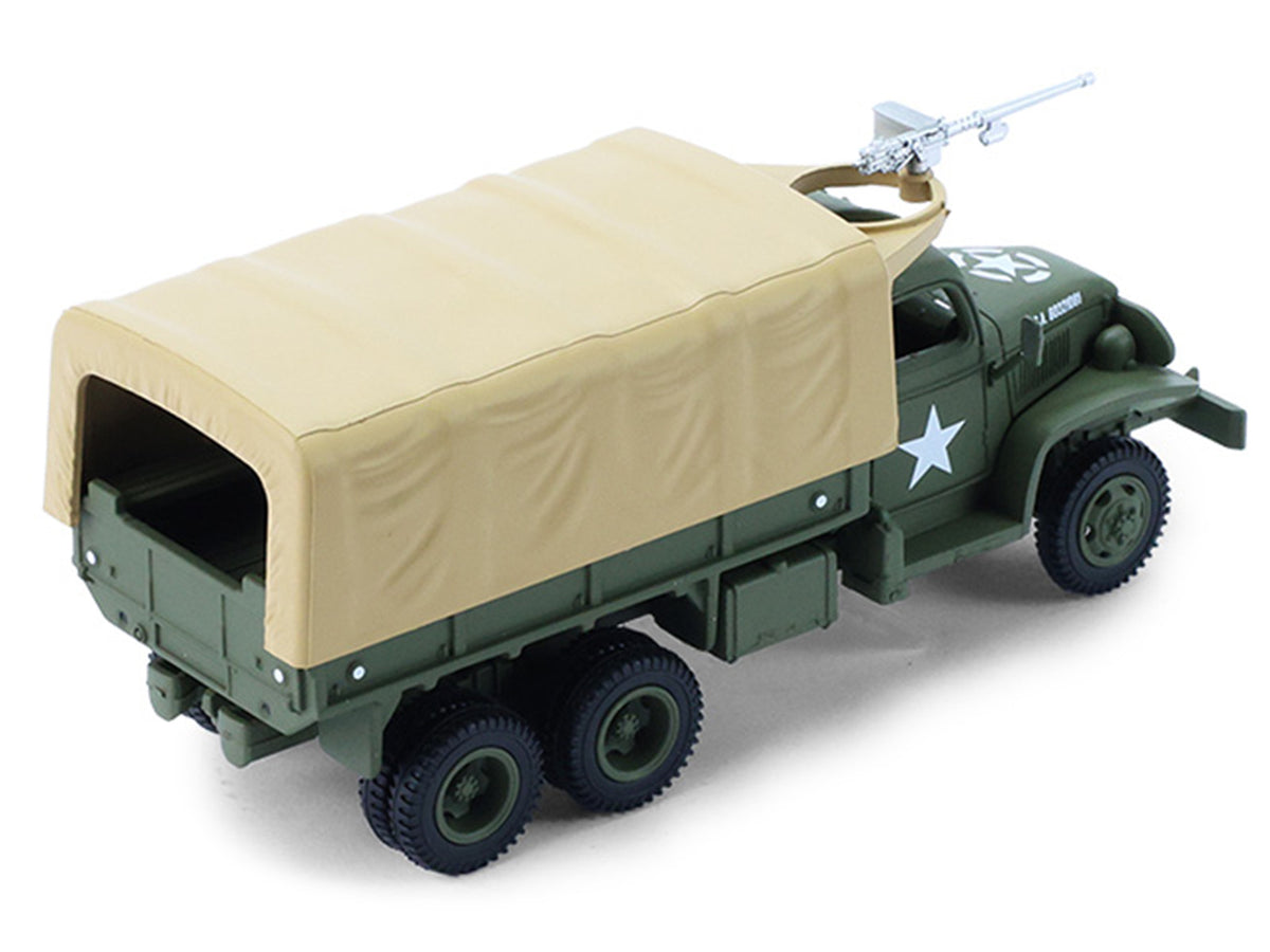 1944 GMC CCKW 353 A1 2.5T Truck "U.S. Army - WWII" Olive Drab with Tan Top "Battalion 64" Series 6 1/64 Diecast Model Car