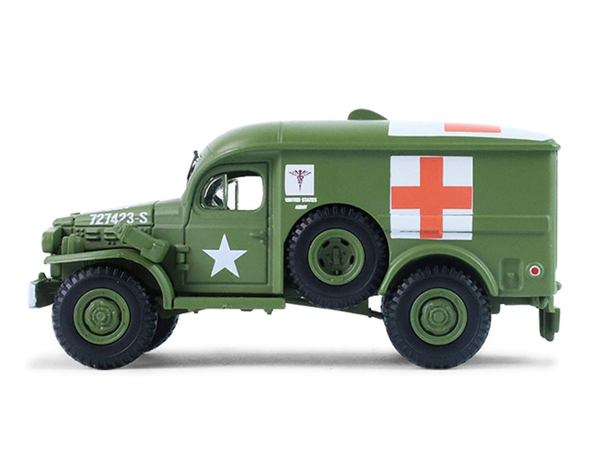 1944 Dodge WC-54 4X4 Ambulance "U.S. Army - WWII" Green with Graphics "Battalion 64" Series 6 1/64 Diecast Model Car