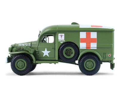 1944 Dodge WC-54 4X4 Ambulance "U.S. Army - WWII" Green with Graphics "Battalion 64" Series 6 1/64 Diecast Model Car