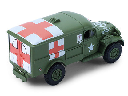 1944 Dodge WC-54 4X4 Ambulance "U.S. Army - WWII" Green with Graphics "Battalion 64" Series 6 1/64 Diecast Model Car
