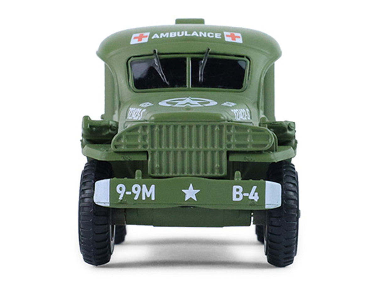 1944 Dodge WC-54 4X4 Ambulance "U.S. Army - WWII" Green with Graphics "Battalion 64" Series 6 1/64 Diecast Model Car