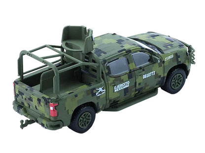 2021 Chevrolet Silverado LT Trail Boss Z71 Truck "Mexican Military" Green Digital Camouflage "Battalion 64" Series 6 1/64 Diecast Model Car