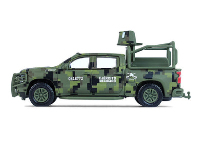 2021 Chevrolet Silverado LT Trail Boss Z71 Truck "Mexican Military" Green Digital Camouflage "Battalion 64" Series 6 1/64 Diecast Model Car
