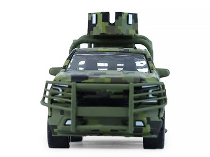 2021 Chevrolet Silverado LT Trail Boss Z71 Truck "Mexican Military" Green Digital Camouflage "Battalion 64" Series 6 1/64 Diecast Model Car