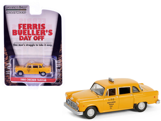 1980 Checker Taxicab "Yellow Cab Co. #1793" Yellow "Ferris Bueller's Day Off" (1986) Movie "Hollywood Series" Release 42 1/64 Diecast Model Car