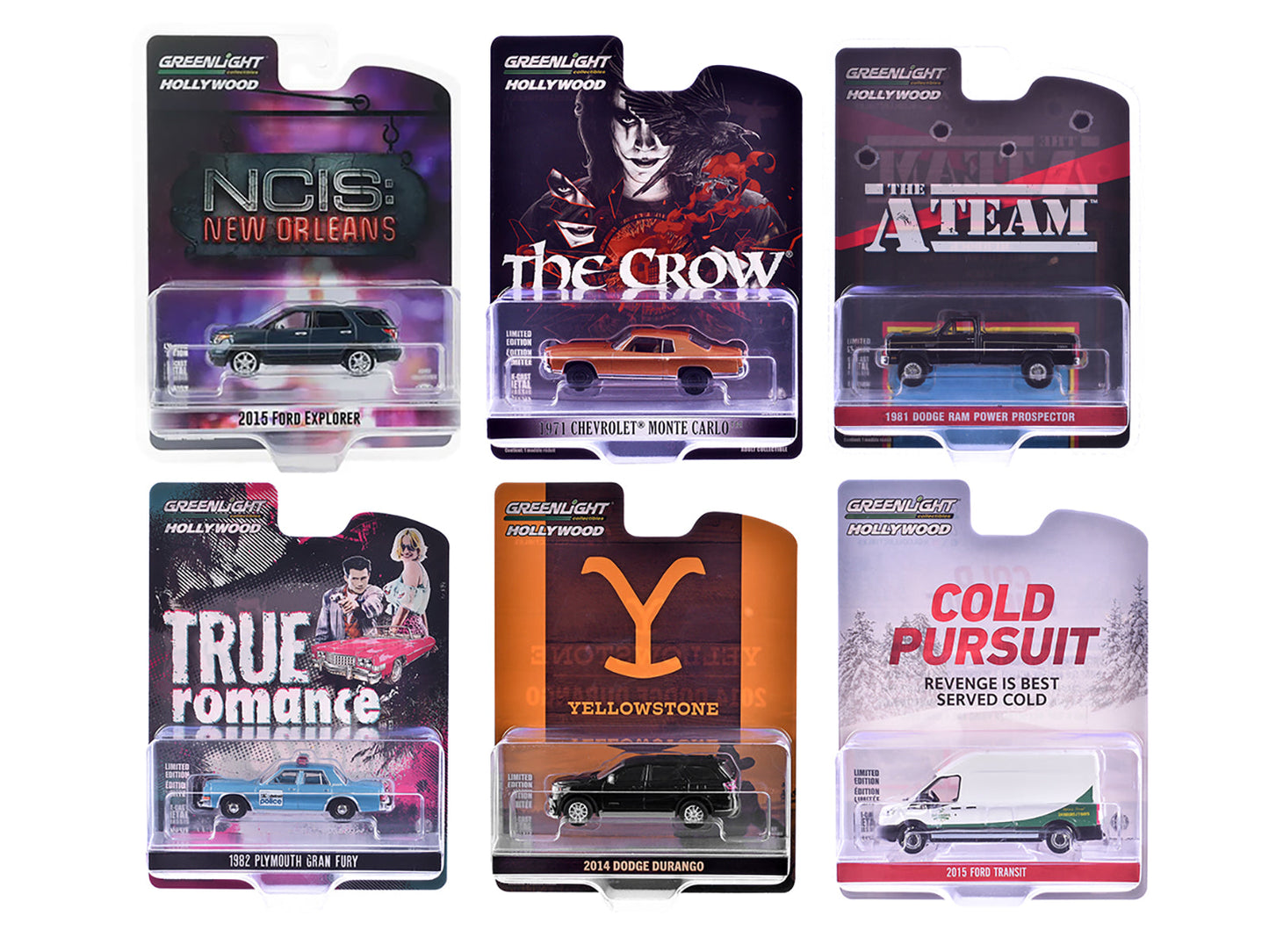 "Hollywood Series" Set of 6 pieces Release 43 1/64 Diecast Model Cars