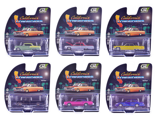 "California Lowriders" Series 7 Set of 6 pieces 1/64 Diecast Model Cars