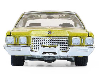 1971 Cadillac Sedan Deville Lowrider Gold Metallic with Black Top "California Lowriders" Series 7 1/64 Diecast Model Car