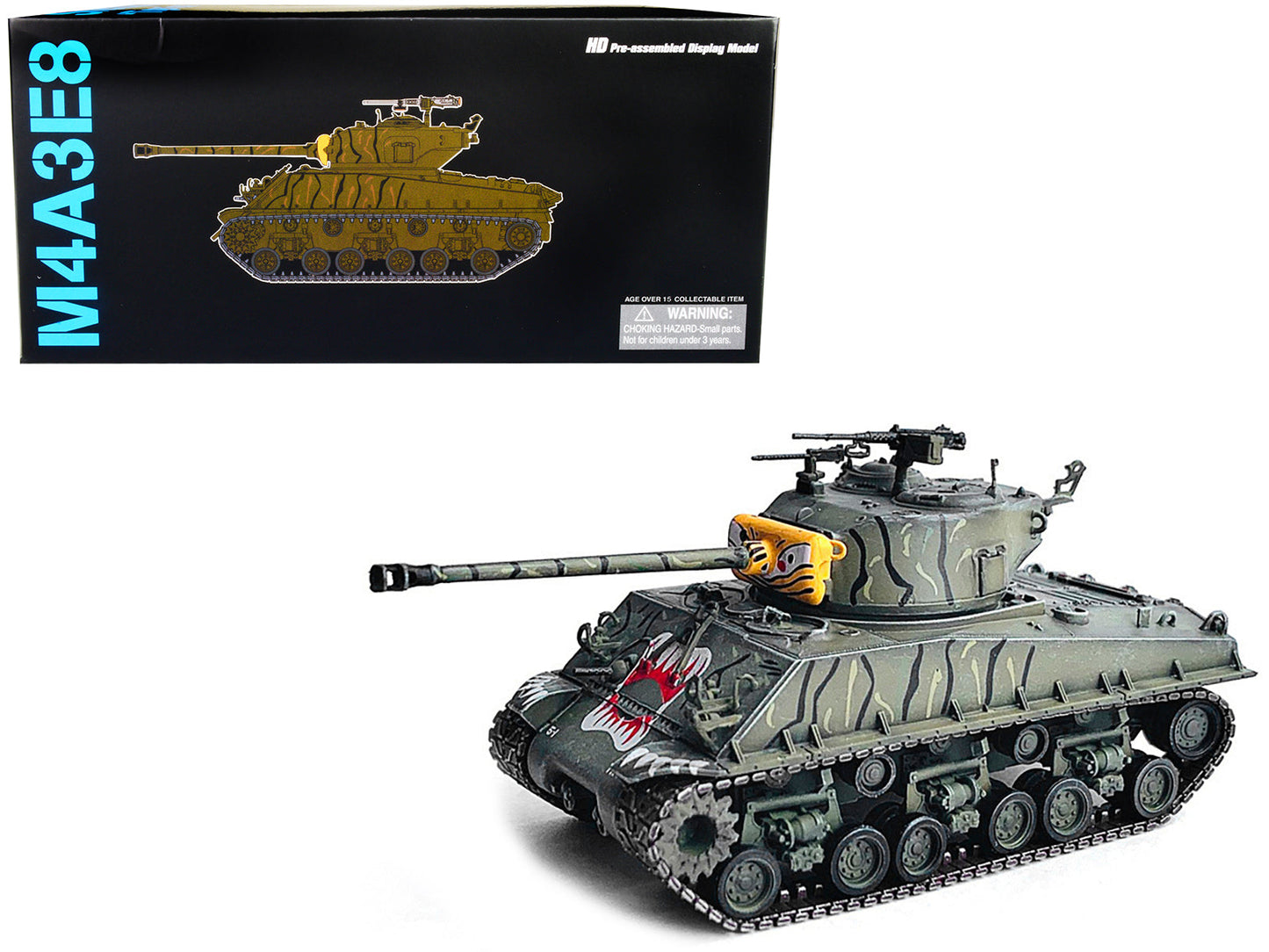 United States M4A3E8 Sherman "Tiger Face" Tank "24th Infantry Div. Han River Korea" (1951) "NEO Dragon Armor" Series 1/72 Plastic Model