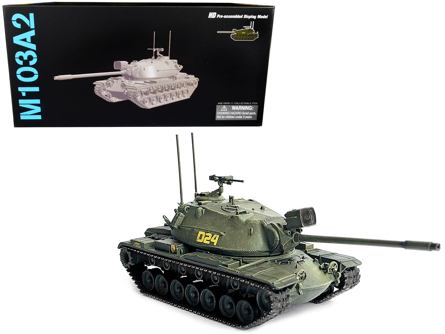 United States M103A2 Heavy Tank D24 Olive Drab "NEO Dragon Armor" Series 1/72 Plastic Model
