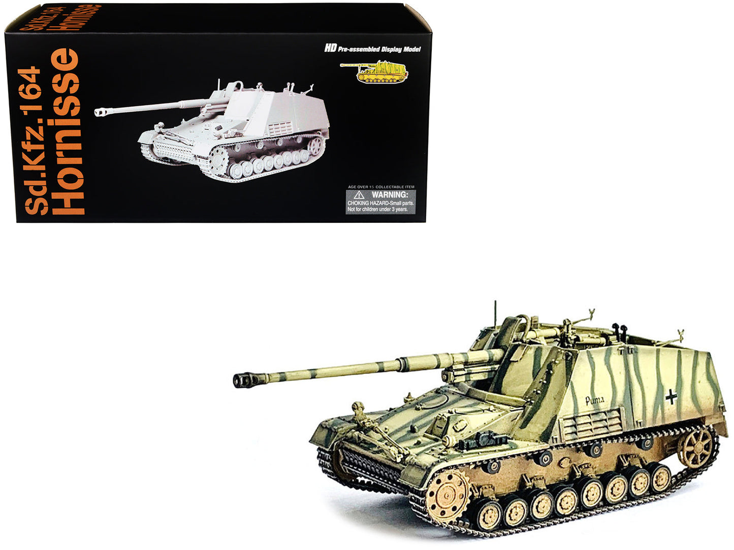 German Sd.Kfz.164 Hornisse "Nashorn" Armored Vehicle "Puma German Army" "NEO Dragon Armor" Series 1/72 Plastic Model