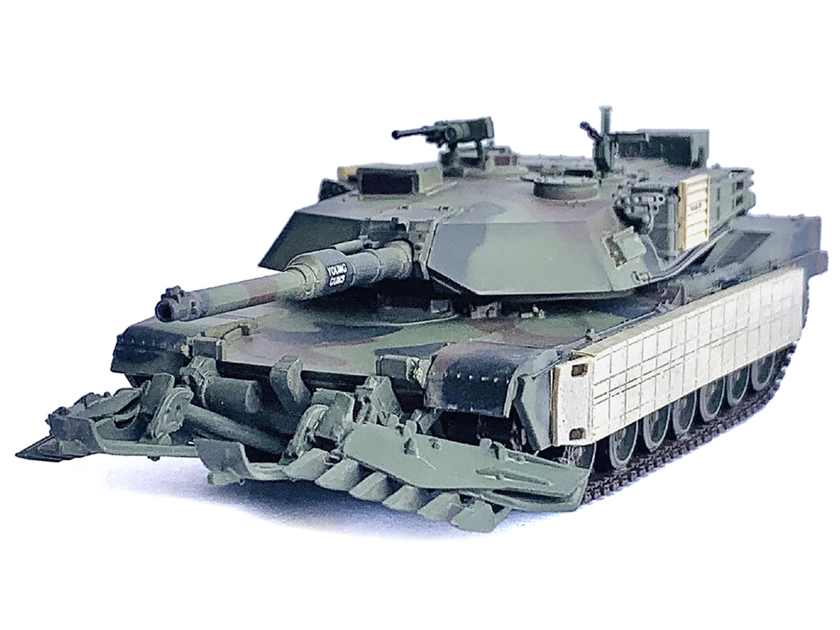 United States M1A1 AIM TUSK (Tank Urban Survival Kit) with Mine Plow (Travel Mode) "United States Marine Corps 8th Tank Battalion II MED Iraq" (2003) Green Camouflage "NEO Dragon Armor" Series 1/72 Plastic Model
