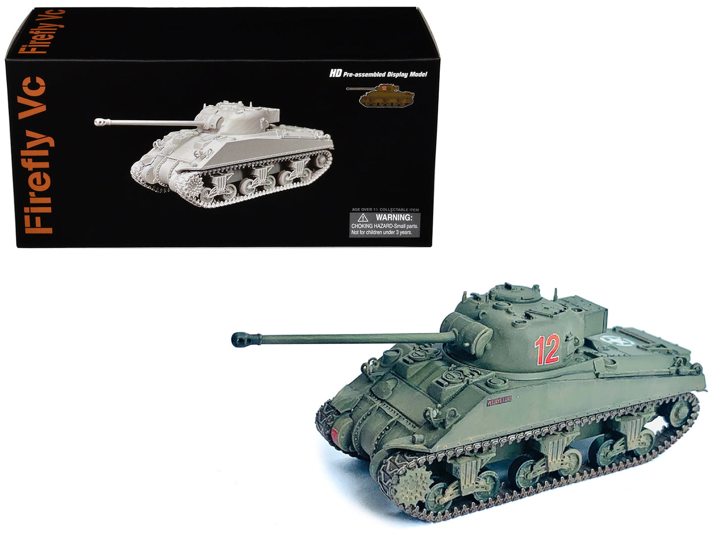British Sherman Firefly Vc Tank #12 "3 Troop A Sqd. Northamptonshire Yeomanry France" (1944) "NEO Dragon Armor" Series 1/72 Plastic Model