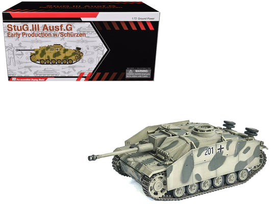 Germany StuG.III Ausf.G Early Production Tank with Schurzen #201 "StuG Brigade 242 Italy" (1943) "NEO Dragon Armor" Series 1/72 Plastic Model