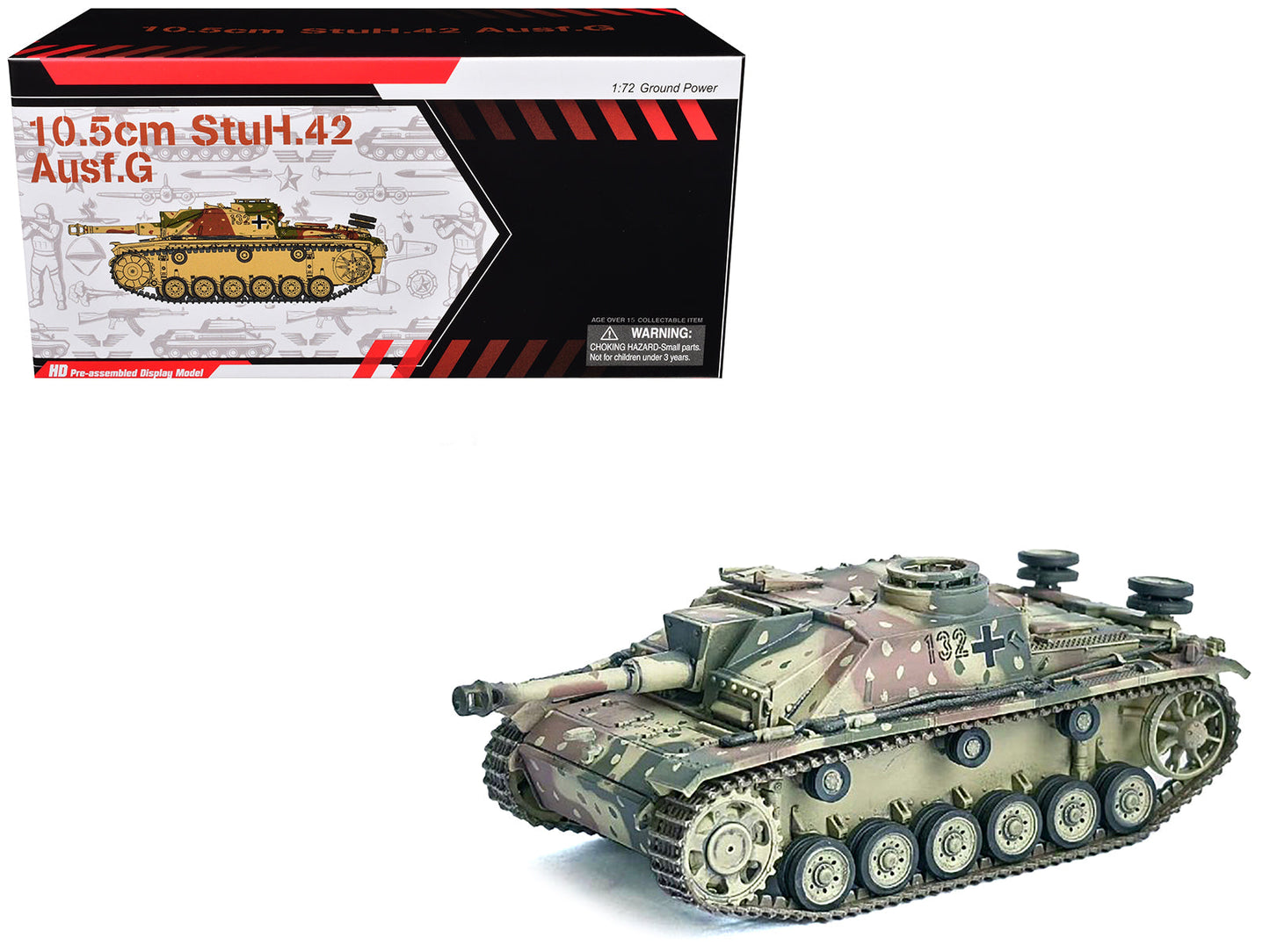 Germany 10.5cm StuH.42 Ausf. G Tank "Unidentified Unit Ardennes" (1944) "NEO Dragon Armor" Series 1/72 Plastic Model