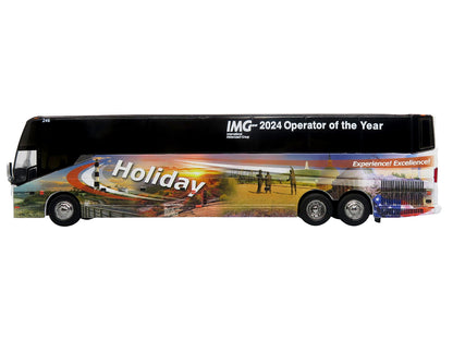 Prevost H3-45 Coach Bus "Holiday Tours - 2024 IMG Operator of the Year" White with Graphics Limited Edition 1/64 Diecast Model