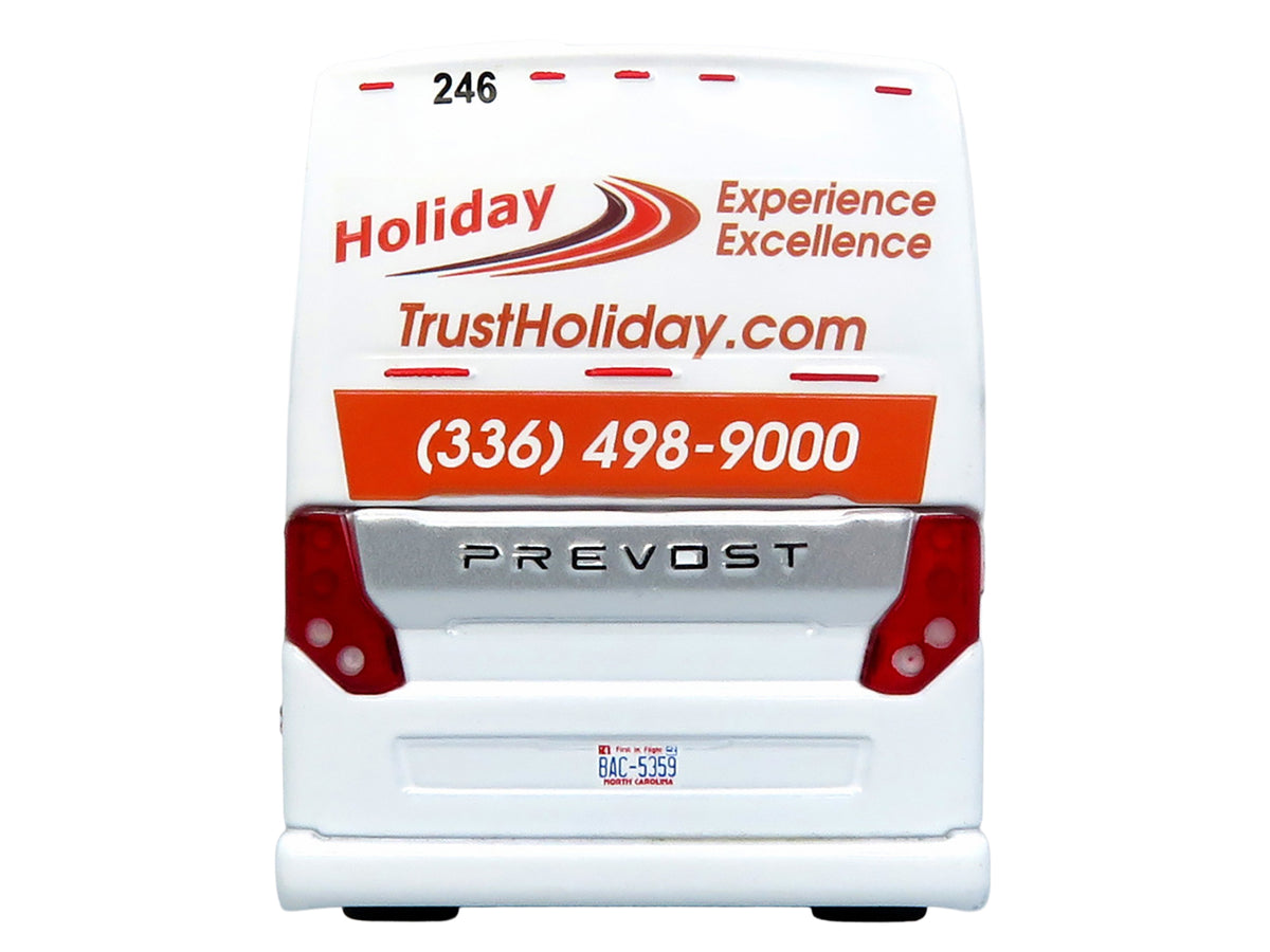 Prevost H3-45 Coach Bus "Holiday Tours - 2024 IMG Operator of the Year" White with Graphics Limited Edition 1/64 Diecast Model