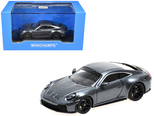 2025 Porsche 911 (992.2) GT3 Touring Gray Metallic Limited Edition to 240 pieces Worldwide 1/64 Diecast Model Car