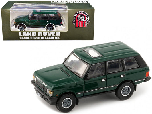 Land Rover Range Rover Classic LSE RHD (Right Hand Drive) Green with Sunroof with Extra Wheels 1/64 Diecast Model Car