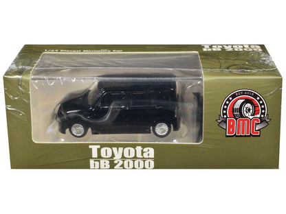 Toyota bB 2000 Van Black with Extra Accessories 1/64 Diecast Model Car