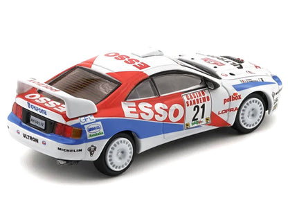 Toyota Celica GT-Four #21 Gilberto Pianezzola - Loris Roggia "Rallye Sanremo - Rallye d'Italia" (1996) with Extra Wheels 1/64 Diecast Model Car