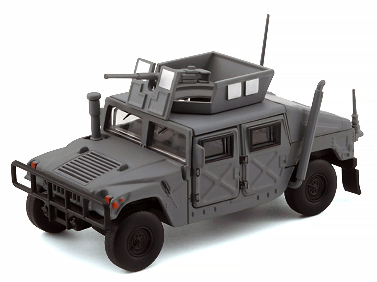 HUMVEE 4-CT Military Vehicle Matt Gray with Alternative Tops 1/64 Diecast Model Car